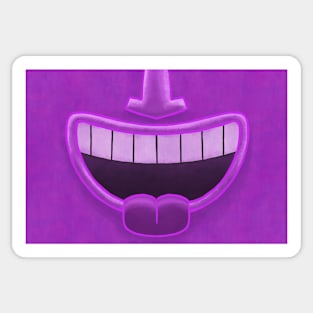 Purple Tiki Smile Mask! Sticker